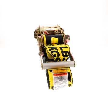 3″ x 27’ Ratchet Strap w/Flat Hooks & Long/Wide Handle