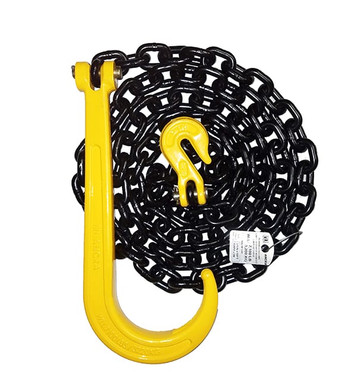 Grade 80 3/8″ x 10′ Chain Assembly w/Grade 80 J-Hook