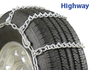 Single 7mm Twisted Link Tire Chain 11" - 22.5" Tire Size (AVAILABLE IN CANADA ONLY)