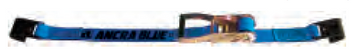 Ancra Blue  2″ x 30’ Ratchet Strap w/Flat Hooks & Long/Wide Handle