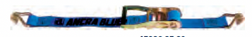 Ancra Blue 2″ x 30’ Ratchet Strap w/J-Hooks & Long/Wide Handle