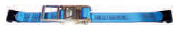 Ancra Blue 3″ x 30′ Ratchet Strap w/Flat Hooks & Long/Wide Handle