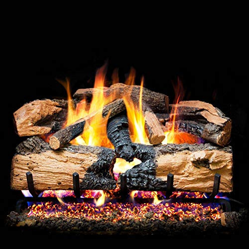 Peterson Real Fyre 30 Charred Evergreen Split Oak Gas Log Set - ENS-30_G52- 24/30-2VPT