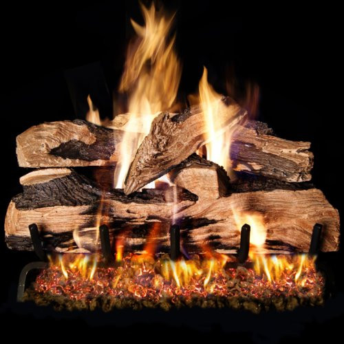 Peterson Real Fyre 24 Split Oak Designer Plus Gas Log Set - SDP-24 +  G46-24P