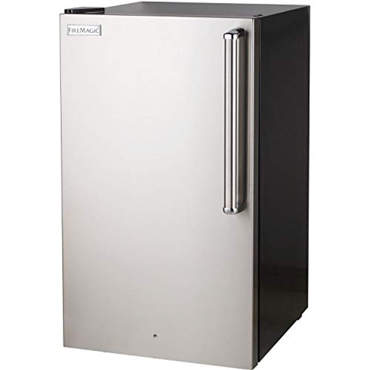 Fire Magic 3598-DL 20 4.0 Cu. Ft. Premium Left Hinge Compact Refrigerator  - Stainless Steel Door/Black Cabinet