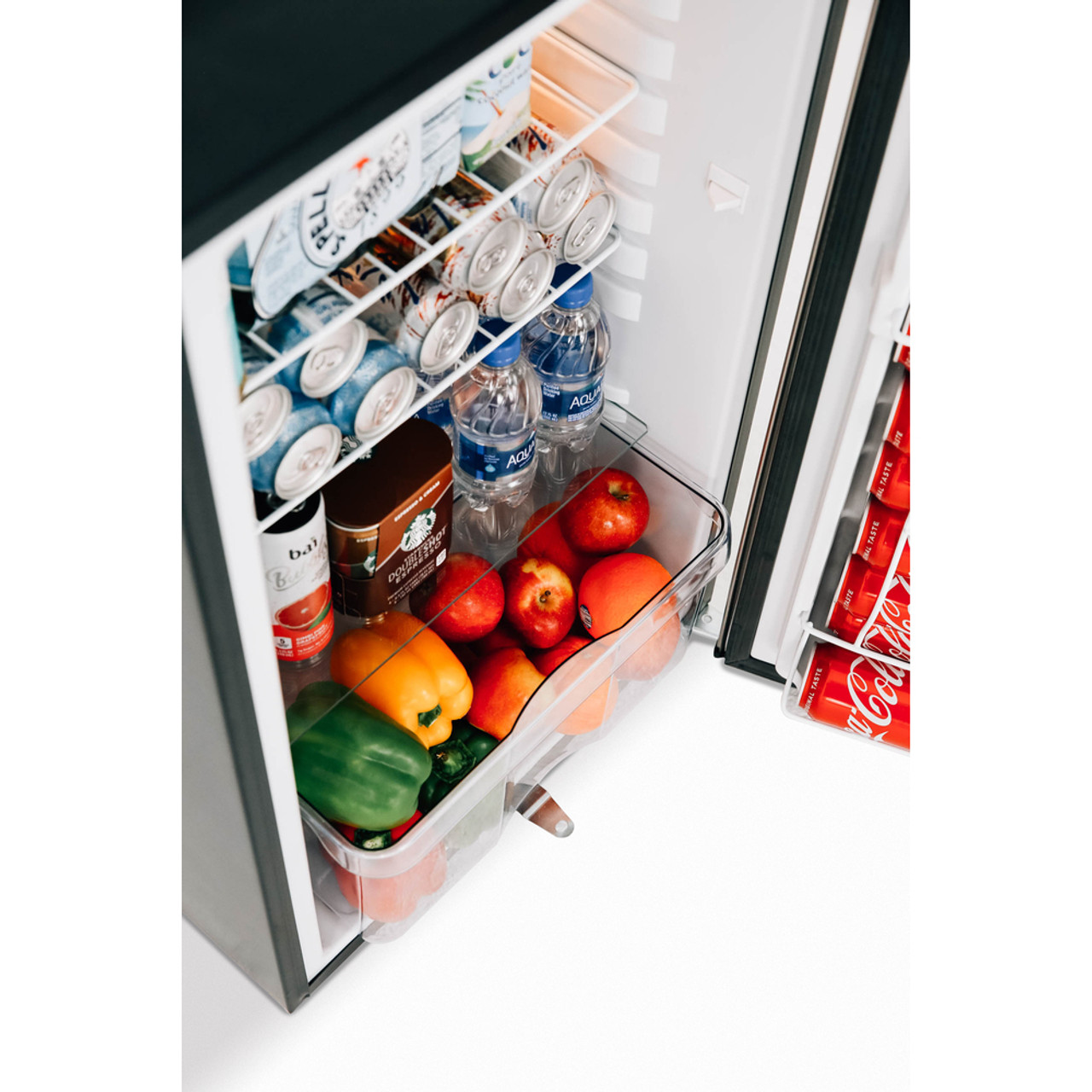 TrueFlame 21 4.2C Deluxe Compact Refrigerator - TF-RFR-21D-P Left to Right