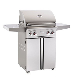 AOG T-Series 24" Propane Gas Grill On Cart With Side Burner AOG T-Series 24" Propane Gas Grill On Cart With Side Burner