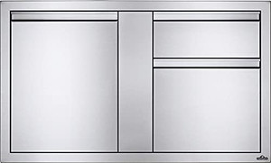 Napoleon BI-4224-1D2DR 42" x 24" Large Single Door & Standard Drawer Outdoor Kitchen Component, Stainless Steel Napoleon BI-4224-1D2DR 42" x 24" Large Single Door & Standard Drawer Outdoor Kitchen Component, Stainless Steel