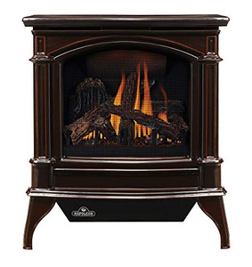 Napoleon GVFS60-1NN Fireplace, Natural Gas Stove Vent Free 30,000 BTU - Porcelain Majolica Brown Napoleon GVFS60-1NN Fireplace, Natural Gas Stove Vent Free 30,000 BTU - Porcelain Majolica Brown