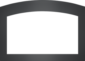 Napoleon SACH4F3B3 Small Arched 4 Sided Faceplate - Charcoal