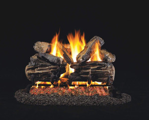 Peterson Real Fyre Charred Split Oak Vented Gas Logs (CHS-24), 24" (burner sold separately)