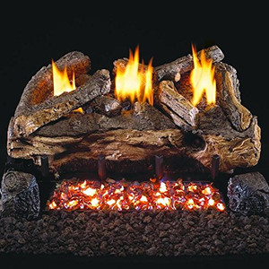 Peterson Real Fyre 18" Evening Fyre Split Gas Log Set - ESV-16/18 + G18-16/18-12