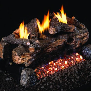 Peterson Real Fyre 24" Evening Fyre Split See-thru Log Set - ESV-2-24 + G18-2-24-15