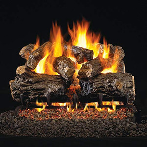 Peterson Real Fyre 16" Burnt Rustic Oak Log Set - HCHR-16_G45-16/19 Peterson Real Fyre 16" Burnt Rustic Oak Log Set - HCHR-16_G45-16/19