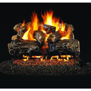 Peterson Real Fyre 18" Burnt Rustic Oak Log Set - HCHR-18/20 + G4-18/20P Peterson Real Fyre 18" Burnt Rustic Oak Log Set - HCHR-18/20 + G4-18/20P