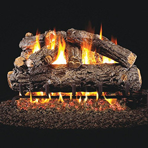 Peterson Real Fyre 24" Rustic Oak Designer Log Set - HRD-24_G45-24 Peterson Real Fyre 24" Rustic Oak Designer Log Set - HRD-24_G45-24