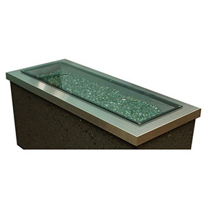 The Outdoor GreatRoom 12" x 42" Burner Crystal FirePit Table Glass Cover The Outdoor GreatRoom 12" x 42" Burner Crystal FirePit Table Glass Cover