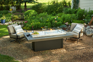 The Outdoor GreatRoom Boardwalk Linear Gas Fire Pit Table The Outdoor GreatRoom Boardwalk Linear Gas Fire Pit Table