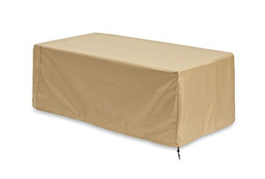 The Outdoor GreatRoom Tan Linear Cover for Uptown Fire Pit Table