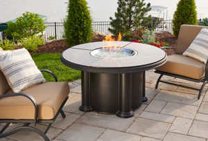 The Outdoor GreatRoom Black Grand Colonial Chat Height Gas Fire Pit Table The Outdoor GreatRoom Black Grand Colonial Chat Height Gas Fire Pit Table