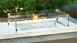 The Outdoor GreatRoom 12x24" Rectangular Tempered Glass Wind Guard for CF-1224 Burner The Outdoor GreatRoom 12x24" Rectangular Tempered Glass Wind Guard for CF-1224 Burner