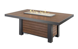 The Outdoor GreatRoom KW-1242-K Kenwood Linear Dining Height Gas Fire Pit Table