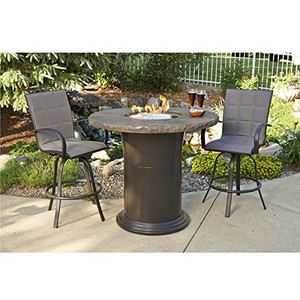 The Outdoor GreatRoom 48" Colonial Pub Crystal Fire Pit Table The Outdoor GreatRoom 48" Colonial Pub Crystal Fire Pit Table
