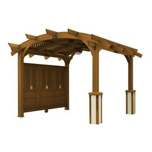 The Outdoor GreatRoom Sonoma Arched Wood Pergola 12x17 Redwood The Outdoor GreatRoom Sonoma Arched Wood Pergola 12x17 Redwood