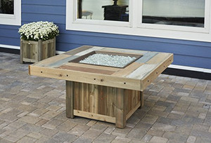 The Outdoor GreatRoom Vintage Fire Pit Table, Square The Outdoor GreatRoom Vintage Fire Pit Table, Square