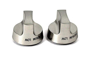 MHP Gas Grill Two (2) Silver Gas Control Knobs for JNR WNK TJK Grills GGK10S-SET MHP Gas Grill Two (2) Silver Gas Control Knobs for JNR WNK TJK Grills GGK10S-SET