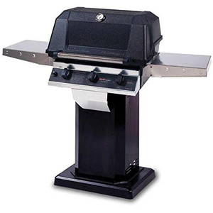 MHP Gas Grills W3G4DD Propane Gas Grill W/Searmagic Grids On Black Patio Base