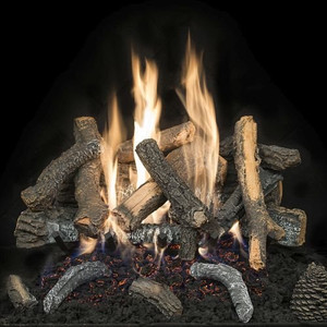 18" Cascade Char Stack Logs w/Convertible Safety Pilot Burner - NG 18" Cascade Char Stack Logs w/Convertible Safety Pilot Burner - NG