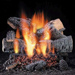 24" Windsor Premium Oak Logs w/Convertible Safety Pilot Burner - LP 24" Windsor Premium Oak Logs w/Convertible Safety Pilot Burner - LP