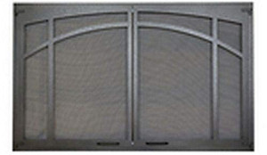 Superior ASD3224-TI Twin-Pane Arched Screen Door - Textured Iron
