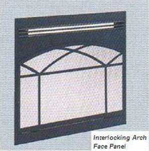 Superior 36 Interlocking Arch Decorative Front Face Panel for Elec. Fireplace