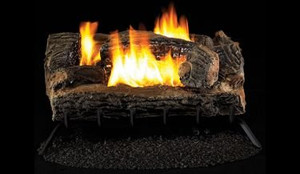 Superior Fireplaces 27" Multi-Sided, Vent Free Millivolt Burner & Log Set-Natural Gas