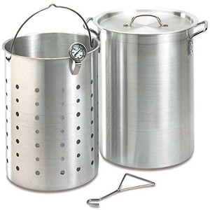 Fire Magic 3570 26 Quart Aluminum Turkey Fryer Pot With Basket And Thermometer Fire Magic 3570 26 Quart Aluminum Turkey Fryer Pot With Basket And Thermometer