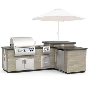 Fire Magic Silver Pine L-Shaped Reclaimed Wood Island - IL660-SPR-116BA Fire Magic Silver Pine L-Shaped Reclaimed Wood Island - IL660-SPR-116BA