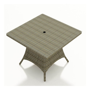 NorthCape Universal 48" Square Dining Table Glass Top - NC415DT-48-GL