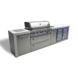 Mont Alpi 805 Deluxe Island w/ Beverage Center and Fridge - MAI805-DBEVFC Mont Alpi 805 Deluxe Island w/ Beverage Center and Fridge - MAI805-DBEVFC