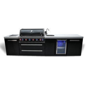 Mont Alpi 805 Black Stainless Steel Island w/ Beverage Center - MAI805-BSSBEV Mont Alpi 805 Black Stainless Steel Island w/ Beverage Center - MAI805-BSSBEV