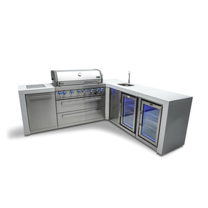 Mont Alpi 805 Deluxe Island w/ Beverage Center and Fridge - MAI805-D90BEVFC Mont Alpi 805 Deluxe Island w/ Beverage Center and Fridge - MAI805-D90BEVFC