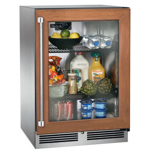 Perlick 24" Signature Series 18" Shallow Depth Outdoor Marine Grade Refrigerator with Panel Ready Glass Door - HH24RM-4-4 Perlick 24" Signature Series 18" Shallow Depth Outdoor Marine Grade Refrigerator with Panel Ready Glass Door - HH24RM-4-4