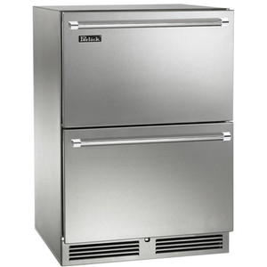 Perlick 24" Signature Series Indoor Refrigerator Stainless Steel Drawers - HP24RS-4-5