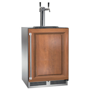 Perlick 24" Signature Series Indoor Beverage Dispenser with Panel Ready Solid Door Two Tap - HP24TS-4-2-2 Perlick 24" Signature Series Indoor Beverage Dispenser with Panel Ready Solid Door Two Tap - HP24TS-4-2-2