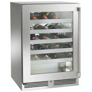 Perlick 24" Signature Series 18" Shallow Depth Indoor Wine Reserve with Stainless Steel Glass Door - HH24WS-4-3 Perlick 24" Signature Series 18" Shallow Depth Indoor Wine Reserve with Stainless Steel Glass Door - HH24WS-4-3