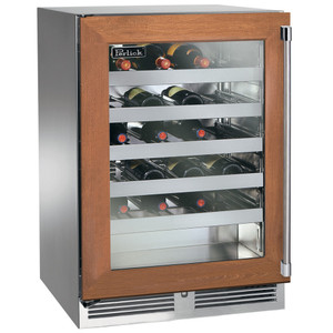 Perlick 24" Signature Series 18" Shallow Depth Indoor Wine Reserve with Panel Ready Glass Door - HH24WS-4-4 Perlick 24" Signature Series 18" Shallow Depth Indoor Wine Reserve with Panel Ready Glass Door - HH24WS-4-4