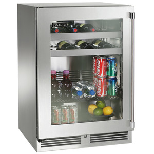 Perlick 24" Signature Series Outdoor 18" Shallow Depth Outdoor Beverage Center with Stainless Steel Glass Door - HH24BO-4-3 Perlick 24" Signature Series Outdoor 18" Shallow Depth Outdoor Beverage Center with Stainless Steel Glass Door - HH24BO-4-3