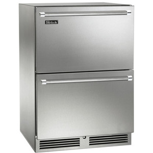 Perlick 24" Signature Series Outdoor Marine Grade Dual Zone Freezer/Refrigerator with Stainless Steel Drawers - HP24ZM-4-5 Perlick 24" Signature Series Outdoor Marine Grade Dual Zone Freezer/Refrigerator with Stainless Steel Drawers - HP24ZM-4-5
