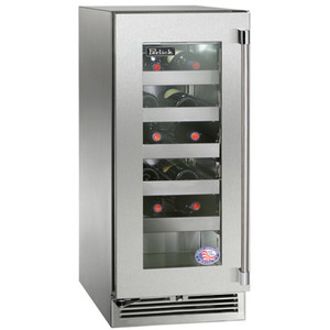 Perlick 15" Signature Series Outdoor Marine Grade Wine Reserve with Stainless Steel Glass Door - HP15WM-4-3 Perlick 15" Signature Series Outdoor Marine Grade Wine Reserve with Stainless Steel Glass Door - HP15WM-4-3